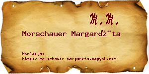 Morschauer Margaréta névjegykártya
